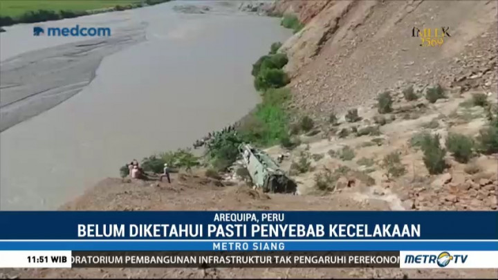 Bus Tingkat Terjun ke Jurang di Peru, 44 Orang Tewas