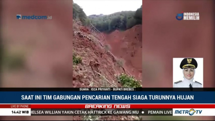 Korban Longsor Brebes Bertambah Menjadi 5 Orang