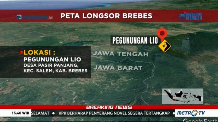 Peta Lokasi Longsor Brebes
