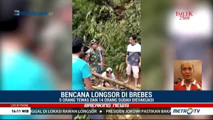 BPBD: Longsor di Brebes Menyerupai Banjir Bandang