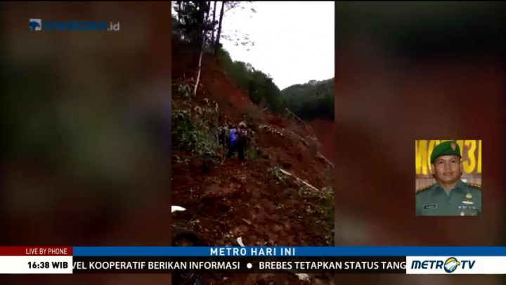 Pencarian Korban Longsor Brebes Dihentikan Sementara