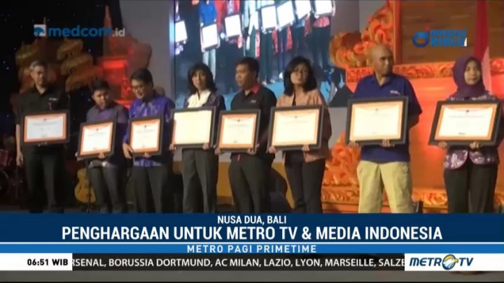 Metro TV dan Media Indonesia Terima Penghargaan dari BNPB