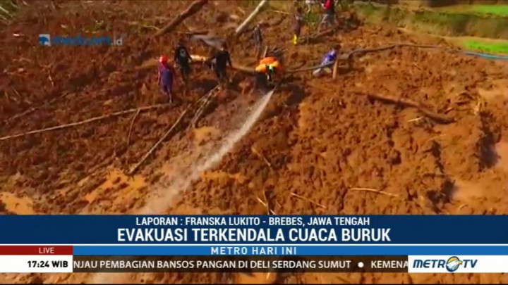 Hujan, Pencarian 13 Korban Longsor Brebes Dihentikan Sementara