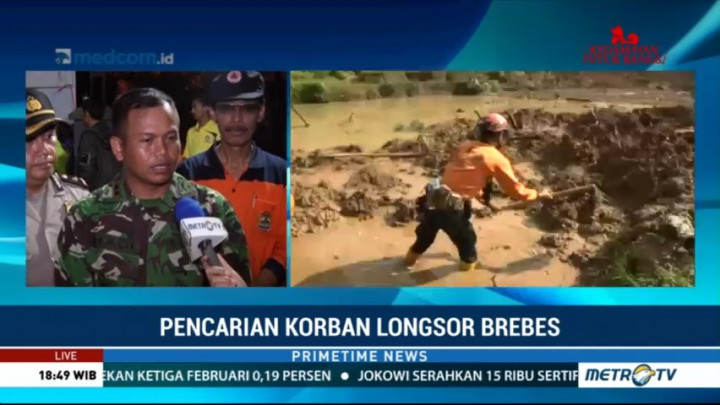 Pencarian Korban Longsor Brebes akan Difokuskan di Tiga Titik