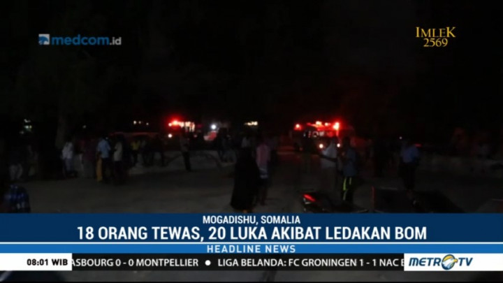 Bom Mobil Meledak di Mogadishu, 18 Orang Tewas