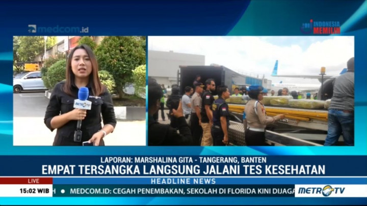 Empat Penyelundup Sabu 1,6 Ton Jalani Tes Kesehatan