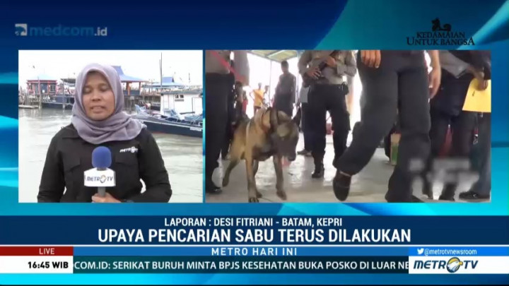 Petugas Tambah Anjing Pelacak untuk Cari Sabu di Kapal Win Long