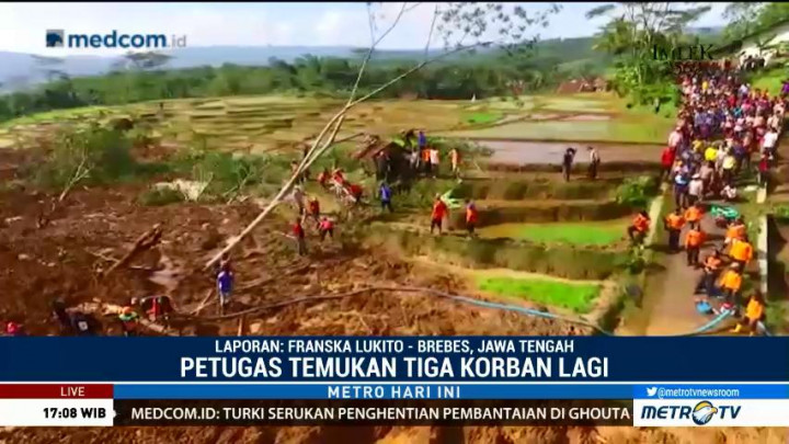 Tiga Korban Longsor Brebes Ditemukan
