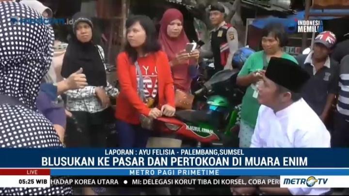 Cagub Sumsel Herman Deru Blusukan ke Muara Enim