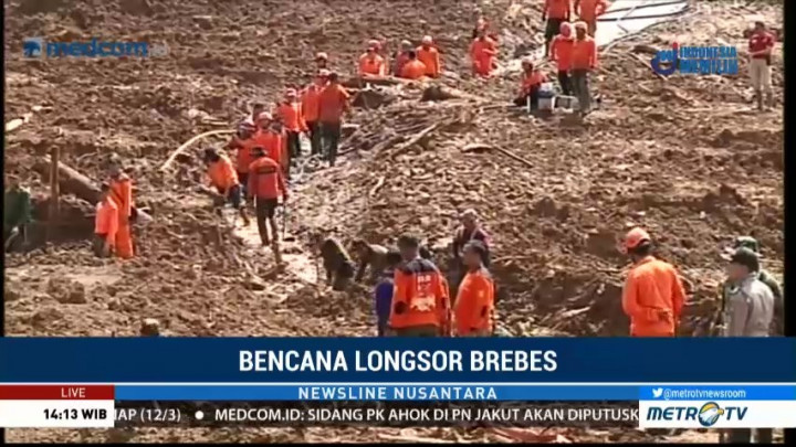 Pencarian Korban Longsor Brebes Dihentikan Sementara