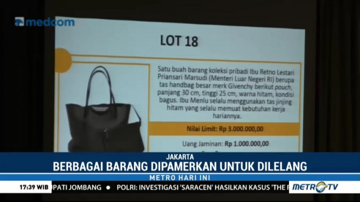 JK Hingga Sri Mulyani Pamerkan Barang Pribadi untuk Dilelang