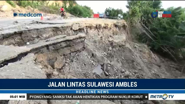 Jalan Penghubung Antar Provinsi di Majene Ambles