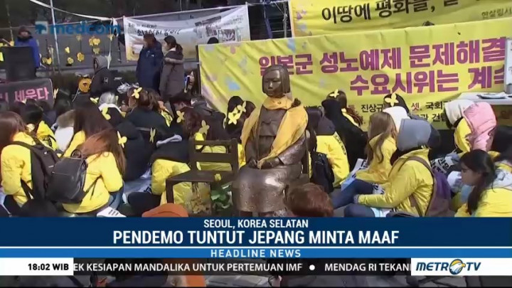 Warga Korsel Tuntut Jepang Minta Maaf soal Isu Budak Seks Perang Dunia II