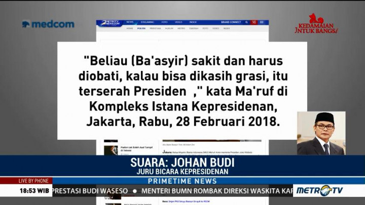 Keputusan Abu Bakar Baasyir Jadi Tahanan Rumah Ada di Tangan Kemenkumham