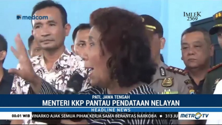 Menteri Susi Temui Nelayan Cantrang di Juwana