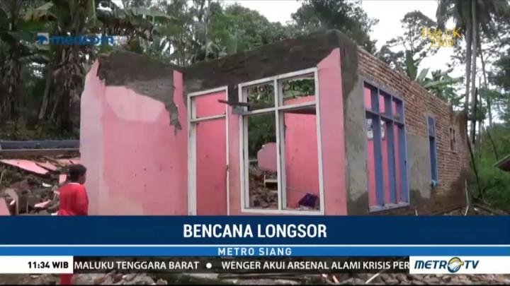 Puluhan Rumah Rusak Akibat Pergerakan Tanah di Jateng