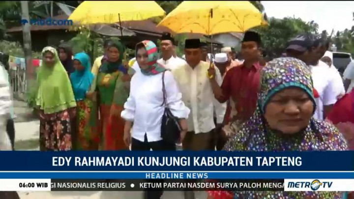 Masyarakat Tapanuli Tengah Sambut Meriah Kedatangan Edy Rahmayadi