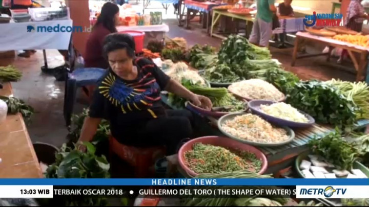 Pedagang Korban Kebakaran Pasar Limboto Gorontalo Berjualan di Terminal