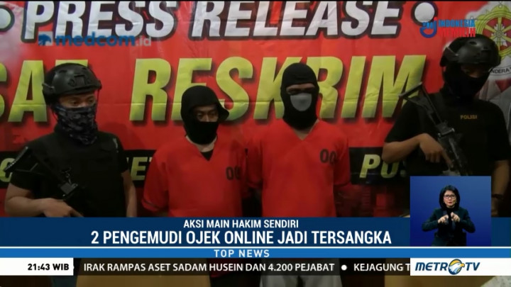 2 Pengemudi Ojek Online Jadi Tersangka Perusakan Mobil