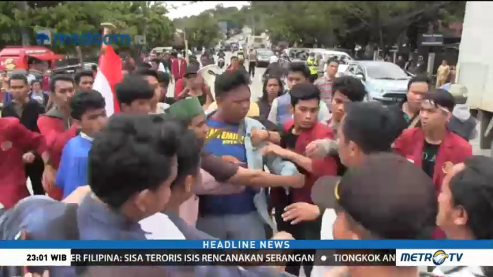 Demo Tolak UU MD3 di Samarinda Ricuh, Mahasiswa Terluka