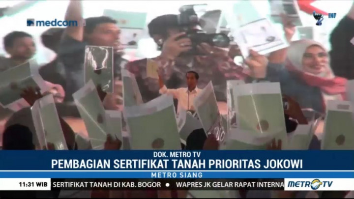 Jokowi Bagi-bagi 15.000 Sertifikat Tanah di Bogor