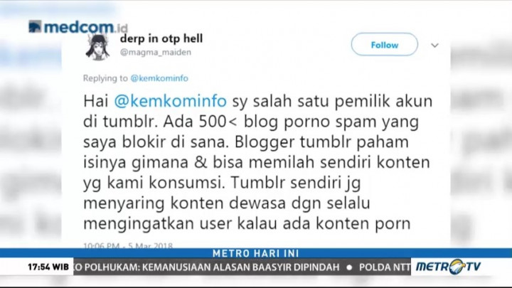 Pemblokiran Tumblr Tuai Protes Warganet