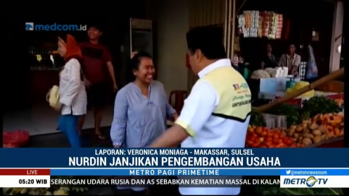 Blusukan ke Pasar, Nurdin Halid Janji akan Berikan Modal untuk Pedagang