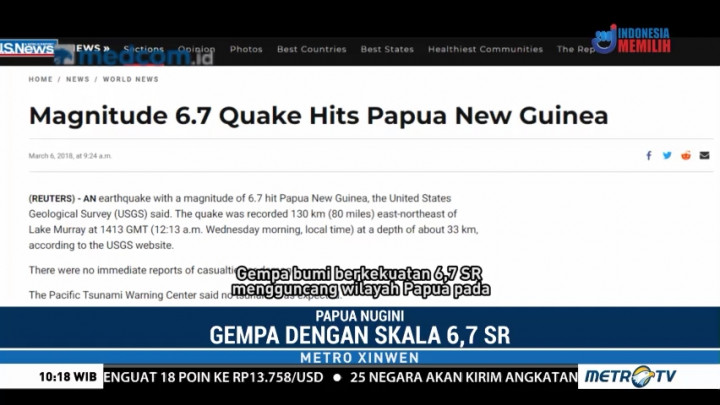 Gempa Bumi Papua Nugini, 30 Orang Tewas dan 300 Lainnya Luka