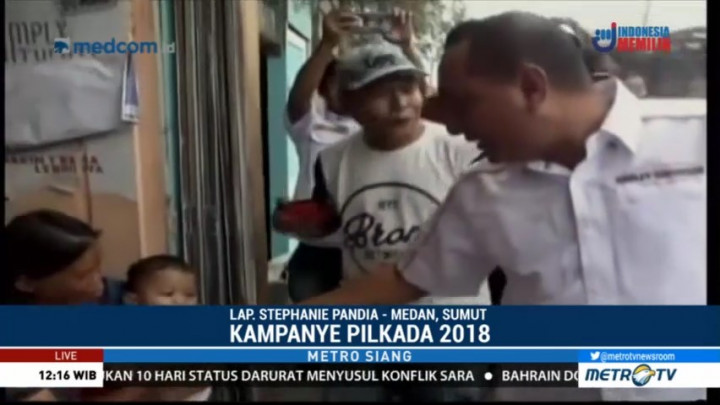 Edy Rahmayadi Temui Warga Tobasa, Djarot Blusukan ke Pasar