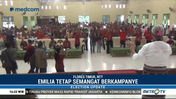 Emi Nomleni Tetap Semangat Berkampanye Walau Tanpa Marianus Sae