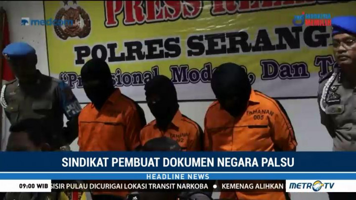 Polisi Tangkap Sindikat Pemalsu Dokumen Negara di Serang