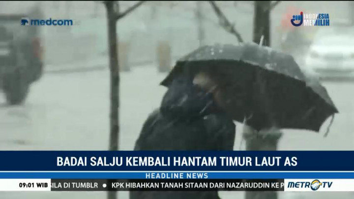 Badai Salju Kembali Hantam Timur Laut AS