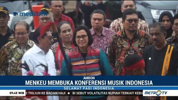 Sri Mulyani Hadiri Konferensi Musik di Ambon