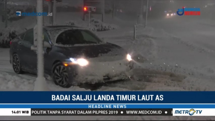 Badai Salju The Second Nor'easter Landa Massachusetts