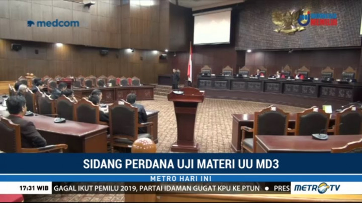 Pemohon Uji Materi UU MD3 Diminta Perbaiki Materi Gugatan