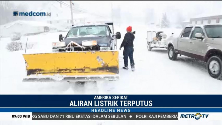 Badai Salju Putus Suplai Listrik di AS