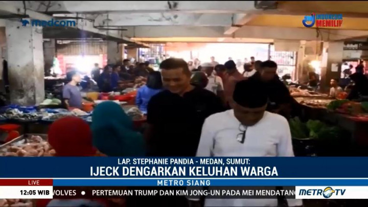 Ijeck dan Djarot Kompak Blusukan ke Pasar untuk Berkampanye