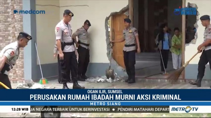 Perusakan Kapel di Ogan Ilir Murni Kriminal