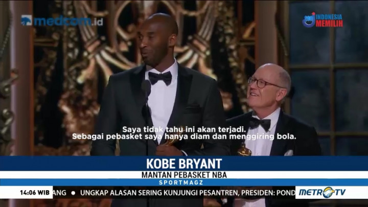Kobe Bryant Raih Piala Oscar