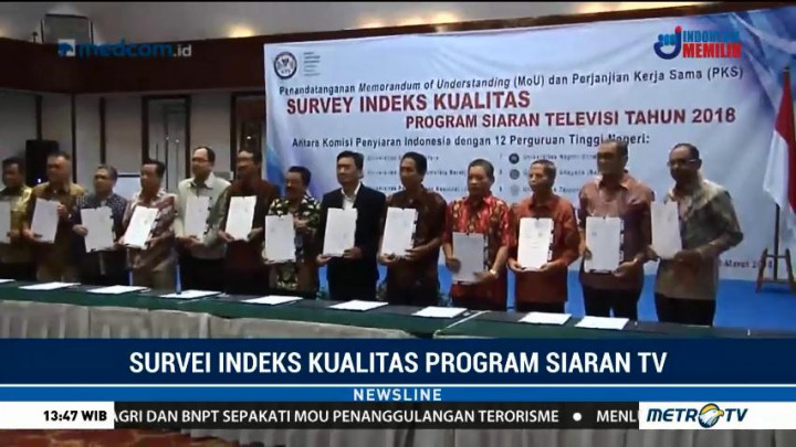 Survei Indeks Kualitas Program TV, KPI Gandeng 12 Perguruan Tinggi Negeri