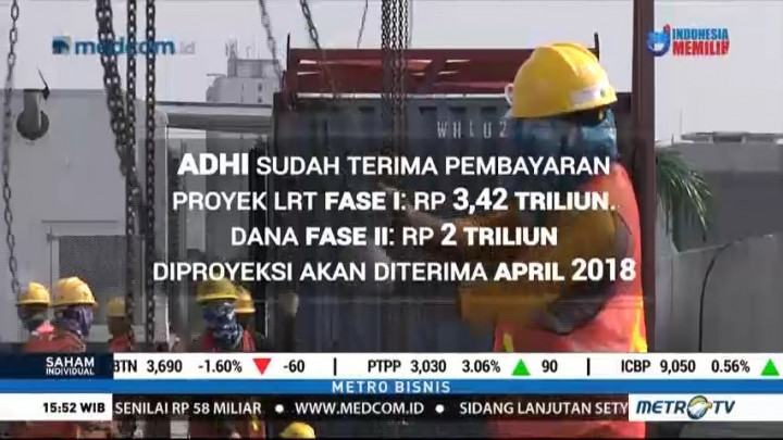Akan Terima Rp2 T, Adhi Karya Pastikan Proyek LRT Lanjut