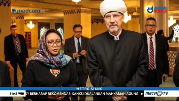 Menlu Retno Kunjungi Masjid Agung Moskow