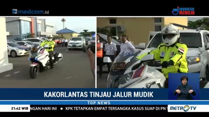 Kakorlantas Naik Moge Tinjau Jalur Mudik