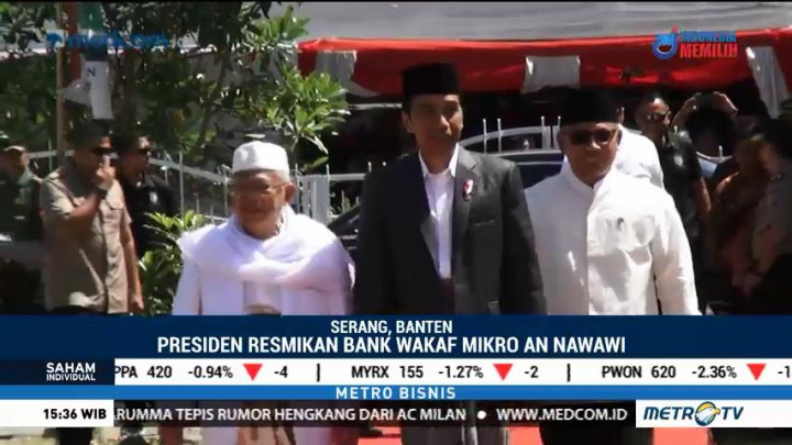 Jokowi Resmikan Bank Wakaf Mikro di Banten