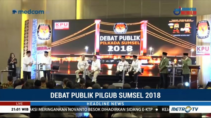 KPU Gelar Debat Perdana Pilgub Sumsel 2018
