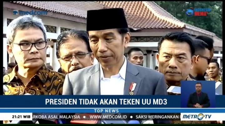 Jokowi Tak akan Teken UU MD3