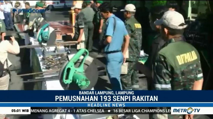 Korem 043 Gatam Musnahkan 193 Senpi Rakitan