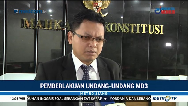 MK Pastikan Uji Materi UU MD3 Sudah Bisa Berjalan