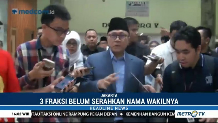 UU MD3 Berlaku, Tiga Fraksi Belum Serahkan Nama Wakil Ketua MPR