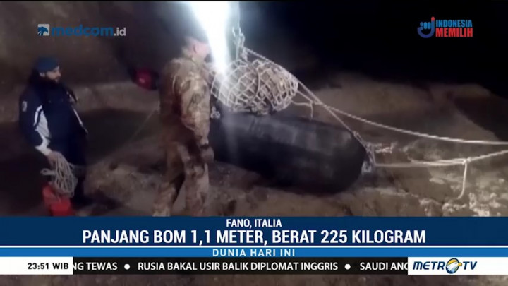 Bom Seberat 225 Kg Peninggalan Perang Dunia II Ditemukan di Italia
